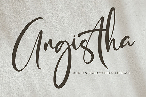 Angista: A Handwritten Font for Elegant Branding Projects