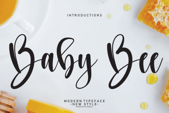 Baby Bee Font for Web Design and Branding