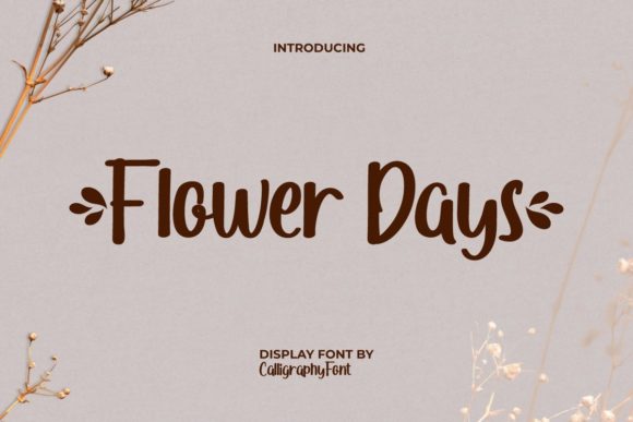 Flower Days: A Playful Script Font for Editorial Design