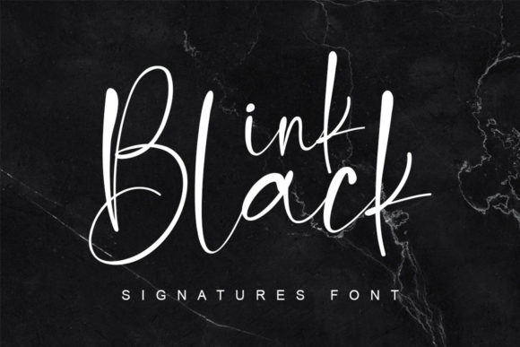 Ink Black Script Font for Handmade Creations