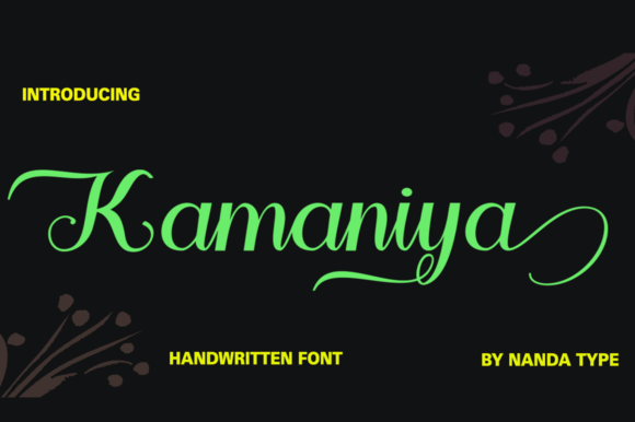 Kamaniya: A Modern Script Font for Digital Marketing