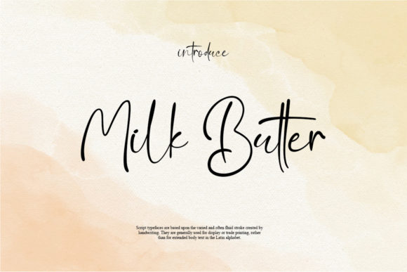 Milk Butter Font for Branding and Design