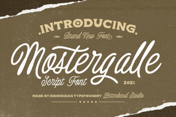 Mostergalle: A Vintage Script Font for Modern Branding