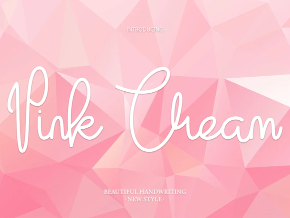 Pink Cream Font for Handmade Creations