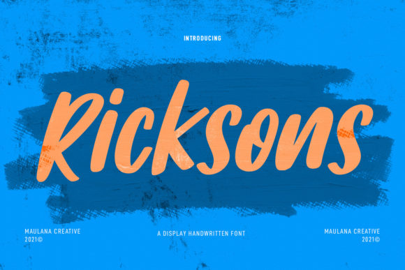 Ricksons: A Handwritten Font for Modern Branding