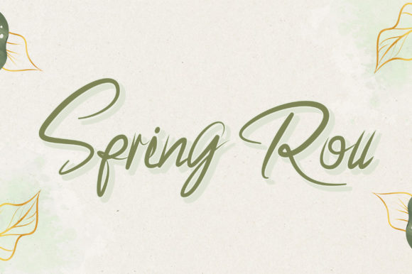 Spring Roll: A Handwritten Font for Editorial Elegance