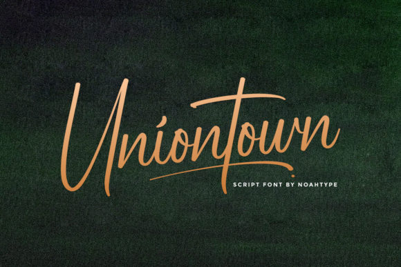 Uniontown: A Script Font for Elegant Editorial Design